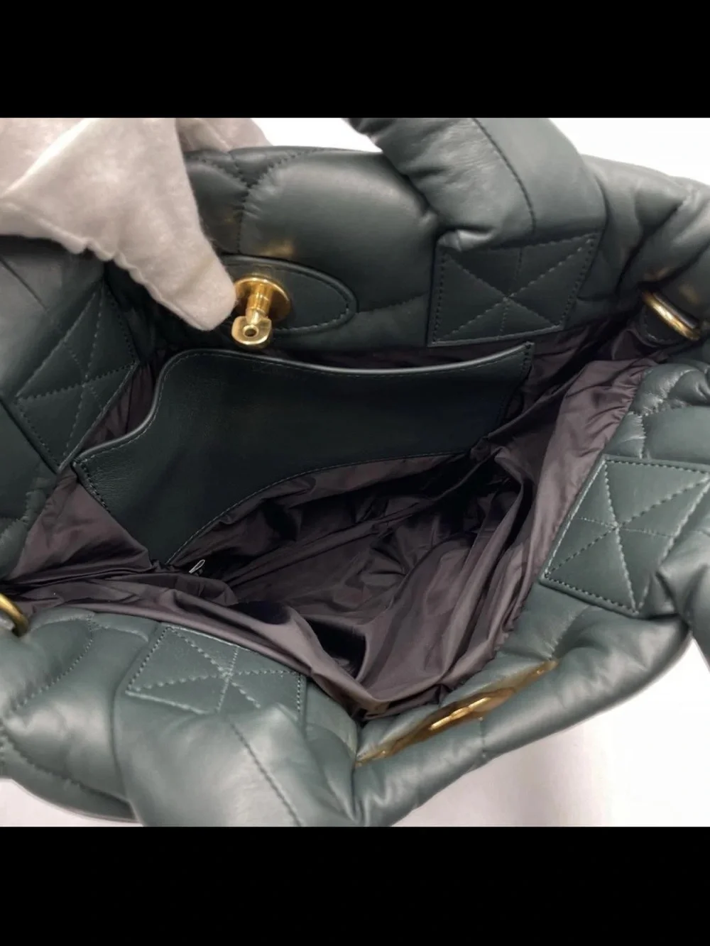 Mulberry Black Quilted Leather Tote with Gold Hardware